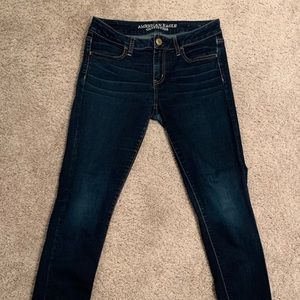 American Eagle Dark Blue Jeggings Jeans